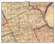 Plumstead Township, Pennsylvania 1850 Old Town Map Custom Print - Bucks Co.