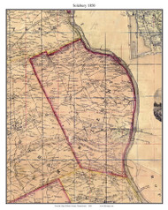 Solebury Township, Pennsylvania 1850 Old Town Map Custom Print - Bucks Co.