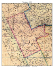 Warrington Township, Pennsylvania 1850 Old Town Map Custom Print - Bucks Co.
