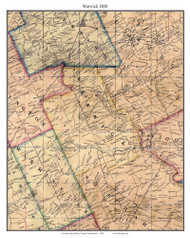 Warwick Township, Pennsylvania 1850 Old Town Map Custom Print - Bucks Co.