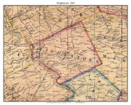 Wrightstown Township, Pennsylvania 1850 Old Town Map Custom Print - Bucks Co.