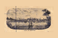 View of Bristol Township, Pennsylvania 1850 Old Town Map Custom Print - Bucks Co.