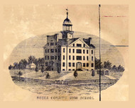 Bucks County High School Township, Pennsylvania 1850 Old Town Map Custom Print - Bucks Co.