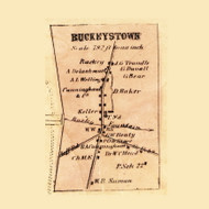 Buckeystown Village, Maryland 1858 Old Town Map Custom Print - Frederick Co.
