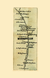 Myersville   Jackson, Maryland 1858 Old Town Map Custom Print - Frederick Co.
