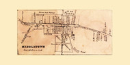Middletown Village, Maryland 1858 Old Town Map Custom Print - Frederick Co.