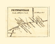 Petersville Village, Maryland 1858 Old Town Map Custom Print - Frederick Co.