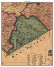 Urbana, Maryland 1858 Old Town Map Custom Print - Frederick Co.
