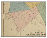 Greene Township, Pennsylvania 1856 Old Town Map Custom Print - Pike Co