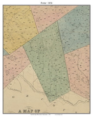 Porter Township, Pennsylvania 1856 Old Town Map Custom Print - Pike Co