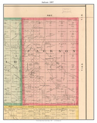 Jackson, Kansas 1897 Old Town Map Custom Print - Geary Co.