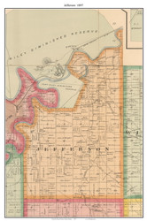Jefferson, Kansas 1897 Old Town Map Custom Print - Geary Co.