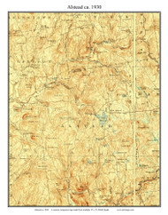 Alstead 1930 - Custom USGS Old Topo Map - New Hampshire Cheshire Co. Towns