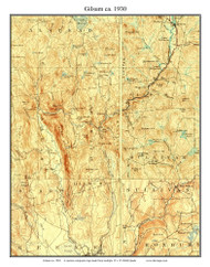 Gilsum 1930 - Custom USGS Old Topo Map - New Hampshire Cheshire Co. Towns