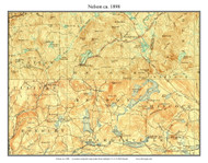 Nelson 1898 - Custom USGS Old Topo Map - New Hampshire Cheshire Co. Towns
