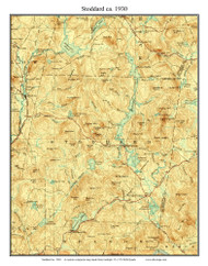 Stoddard 1930 - Custom USGS Old Topo Map - New Hampshire Cheshire Co. Towns