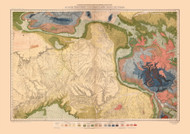 North West Colorado Geological, Colorado 1877 - Old Map Reprint - Colorado Atlas