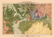 SW Colorado Geological, Colorado 1877 - Old Map Reprint - Colorado Atlas