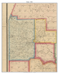 Brady Township, Pennsylvania 1866 Old Town Map Custom Print - Clearfield Co.