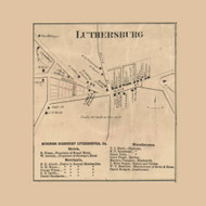 Luthersburg Village  Brady Township, Pennsylvania 1866 Old Town Map Custom Print - Clearfield Co.