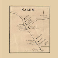 Salem Village  Brady Township, Pennsylvania 1866 Old Town Map Custom Print - Clearfield Co.