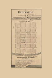 Burnside Village Township, Pennsylvania 1866 Old Town Map Custom Print - Clearfield Co.