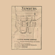 Newburg Village  Chest Township, Pennsylvania 1866 Old Town Map Custom Print - Clearfield Co.
