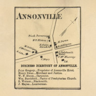 Ansonville  Jordan Township, Pennsylvania 1866 Old Town Map Custom Print - Clearfield Co.
