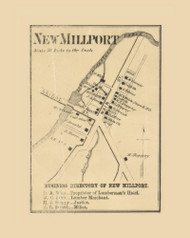 New Millport  Knox Township, Pennsylvania 1866 Old Town Map Custom Print - Clearfield Co.