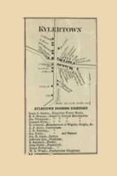 Kylertown Village  Morris Township, Pennsylvania 1866 Old Town Map Custom Print - Clearfield Co.