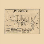 Pennville Township, Pennsylvania 1866 Old Town Map Custom Print - Clearfield Co.