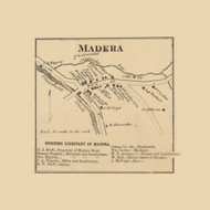 Madera Village  Woodward Township, Pennsylvania 1866 Old Town Map Custom Print - Clearfield Co.
