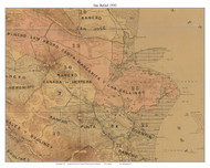 San Rafael, California 1892 Old Town Map Custom Print - Marin Co.