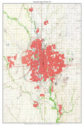 Wichita 1961 - Custom USGS Old Topo Map - Kansas