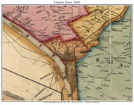 Trenton City, New Jersey 1849 Old Town Map Custom Print - Mercer Co.