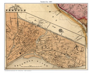 Trenton Township, New Jersey 1849 Old Town Map Custom Print - Mercer Co.