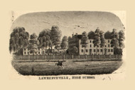 Lawrence High School, New Jersey 1849 Old Town Map Custom Print - Mercer Co.