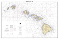 Hawaiian Islands 2006 Custom Hawaii Nautical Chart - Hawaiian Islands