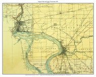 Niagara Falls and North Tonawanda 1901 - Custom USGS Old Topo Map - New York - Lake Erie-Chatauqua