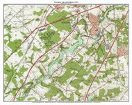 Farrington Lake & Milltown 1954 - Custom USGS Old Topo Map - New Jersey