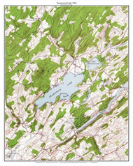 Swartswood Lake 1954 - Custom USGS Old Topo Map - New Jersey