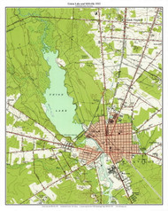 Union Lake Millvile 1953 - Custom USGS Old Topo Map - New Jersey