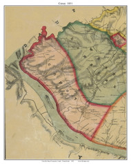 Conoy Township, Pennsylvania 1851 Old Town Map Custom Print - Lancaster Co.
