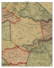 Earl Township, Pennsylvania 1851 Old Town Map Custom Print - Lancaster Co.