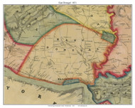 East Donegal  Marietta Pennsylvania 1851 Old Town Map Custom Print - Lancaster Co.