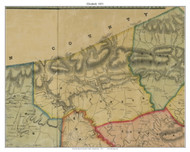 Elizabeth Township, Pennsylvania 1851 Old Town Map Custom Print - Lancaster Co.