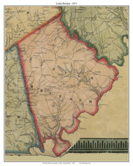 Little Britain Township, Pennsylvania 1851 Old Town Map Custom Print - Lancaster Co.