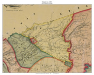 Mount Joy  Elizabethtown Borough Pennsylvania 1851 Old Town Map Custom Print - Lancaster Co.