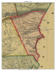 Sadsbury Township, Pennsylvania 1851 Old Town Map Custom Print - Lancaster Co.