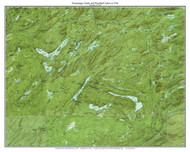 Honnedaga, North, & Woodhull Lakes 1954 - Custom USGS Old Topo Map - New York - Adirondack Lakes